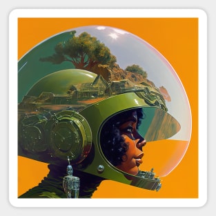 We Are Floating In Space - 94 - Sci-Fi Inspired Retro Artwork Magnet